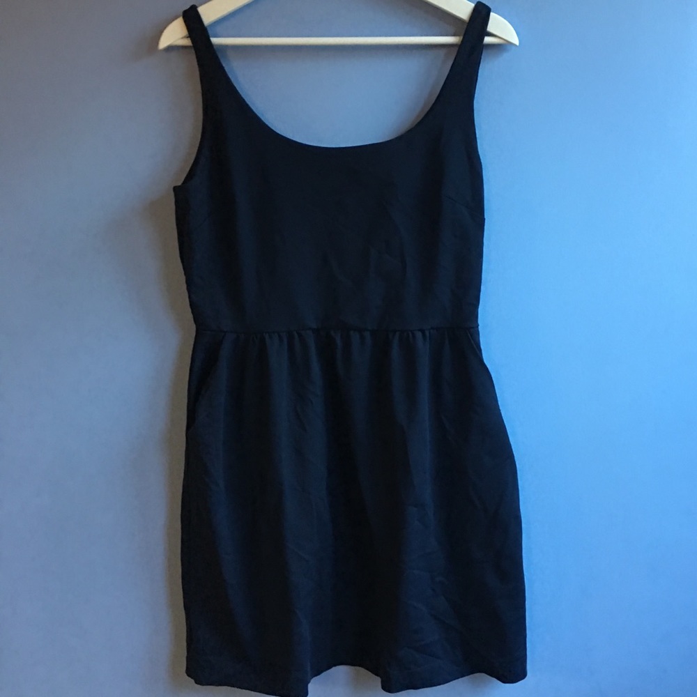 Cynthia Rowley navy fit and flare stretch dress